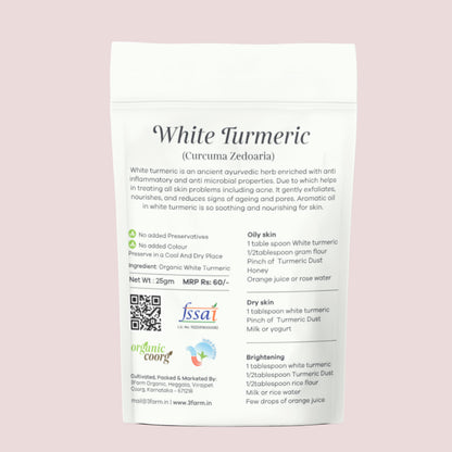 White Turmeric | Acne Control | For Smooth Skin | 100% Organic 100gm (4*25gm)