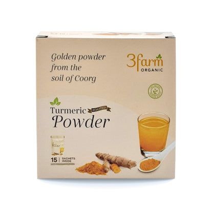 Roasted Turmeric Powder | Health Drink | Immunity Booster | 100% Organic (15 Sachets)